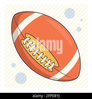 Farbsymbol. Sportball für American Football. Teamsport. Aktiver Lebensstil. Cartoon-Vektor Stock Vektor