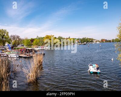 Hafen der Stadt Werder an der Havel Stockfoto