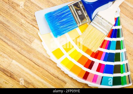 Farbhilfe palette Stockfoto