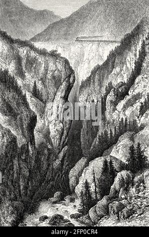 Die Mont Cenis Pass Railway, Savoie, Frankreich, 1868 bis 1871 Stockfoto