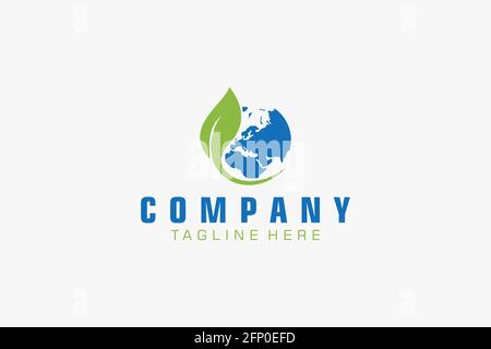 Geometrische Globus Logo Design Vorlage Erde Logo Globus. Stock Vektor