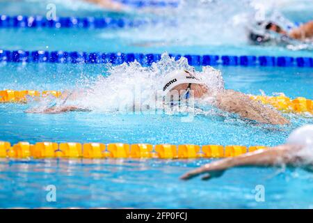 Budapest, Ungarn. Mai 2021. BUDAPEST, UNGARN - 20. MAI: Danas Rapsys aus Litauen tritt beim Men 200m Freestyle Preliminary während der LEN European Aquatics Championships Schwimmen in der Duna Arena am 20. Mai 2021 in Budapest, Ungarn an (Foto von Marcel ter Bals/Orange Picics) Credit: Orange Pics BV/Alamy Live News Stockfoto