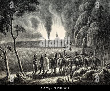 Die Schlacht von Smolensk, die erste große Schlacht der französischen Invasion Russlands, 16.–18. August 1812 Stockfoto