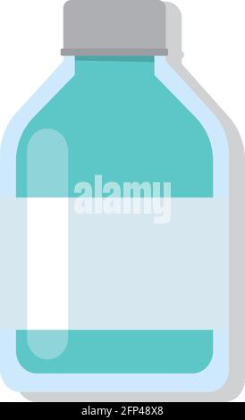 Symbol für die Impfung für isolierte Impffläschchen Vektorgrafik Stock Vektor