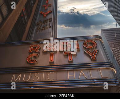 Radio City Music Hall New York Place Stockfoto