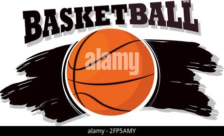 Basketball-Poster mit einem Basketball-Vektor-Illustration Stock Vektor