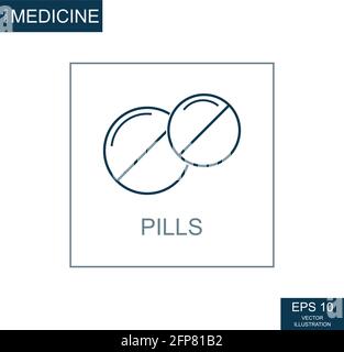 Abstrakte Web-Symbol, Wissenschaft Medizin Pillen - Vektor-Illustration Stock Vektor