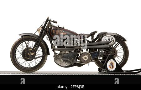 1926 Harley Davidson 74ci Model J. OHV Racing Motorrad Stockfoto