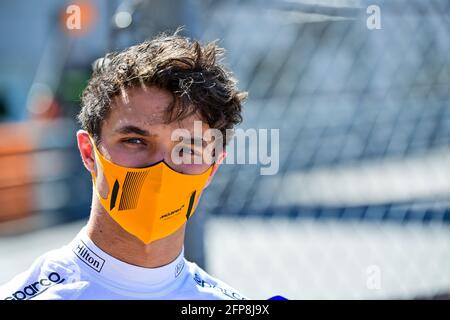 NORRIS Lando (gbr), McLaren MCL35M, Porträt während der Formel 1-Weltmeisterschaft 2021, großer Preis von Monaco vom 20. Bis 23. Mai in Monaco - Foto DPPI / LiveMedia Stockfoto
