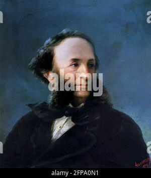 Iwan Aivazovsky. Porträt des russischen romantischen Malers Ivan Konstantinovich Aivazovsky (1817-1900), Selbstporträt, Öl auf Leinwand, 1874 Stockfoto