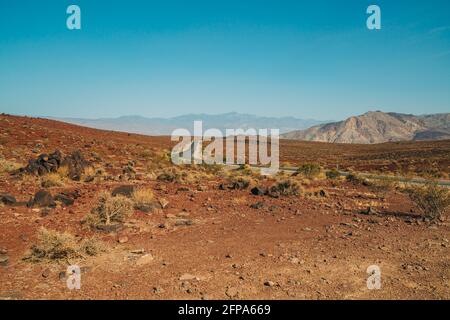 Surprise Canyon Road, Blick vom Father Crowley Vista Point im Death Valley National Park, Kalifornien Stockfoto