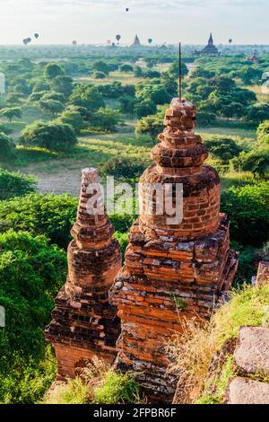 Detail des Ta Wet Hpaya Tempels in Bagan, Myanmar Stockfoto