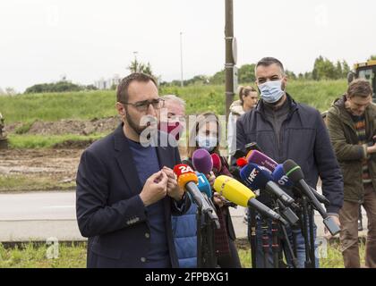 Tomislav Tomasevic wird zum neuen Bürgermeister der kroatischen Hauptstadt Zagreb gewählt Stockfoto