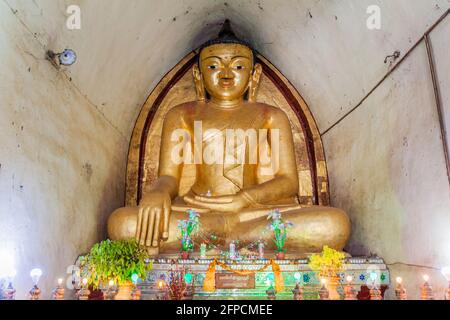 Buddha im Mahabodhi Tempel in Bagan, Myanmar Stockfoto