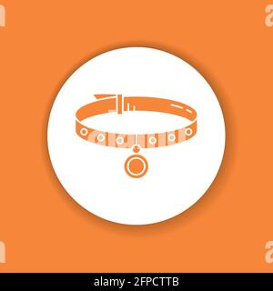 Zubehör für PET Color Glyphe Icon. Haustierbedarf für ihre Sicherheit und Glück. Piktogramm für Webseite, mobile App, Promo. UI UX GUI Design-Element. Stock Vektor