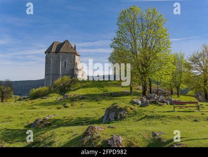 Überreste der Festung Sokolac in Brinje Stockfoto