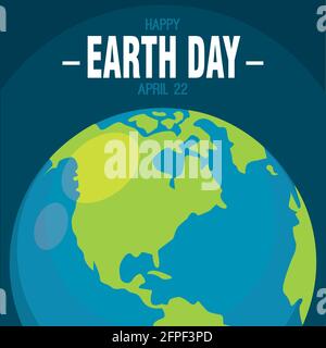 Earth Day Poster – Illustration zum Planet Earth Vector Stock Vektor