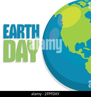 Earth Day Poster – Illustration zum Planet Earth Vector Stock Vektor