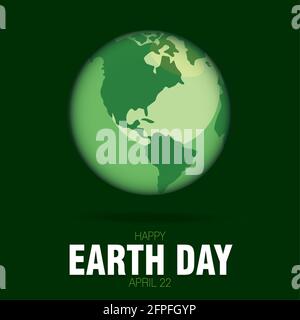 Earth Day Poster – Illustration zum Planet Earth Vector Stock Vektor
