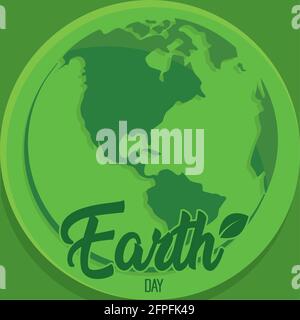Earth Day Poster – Illustration zum Planet Earth Vector Stock Vektor