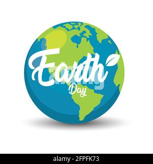 Earth Day Poster – Illustration zum Planet Earth Vector Stock Vektor