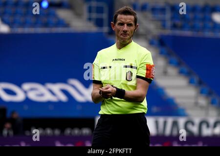 GENK, BELGIEN - 20. MAI: Schiedsrichter Jan Boterberg während des Spiels der Belgischen Pro League zwischen KRC Genk und dem Royal Antwerp FC in der Luminus Arena am 20. Mai 2021 in Genk, Belgien (Foto: Jeroen Meuwsen/Orange Picters) Stockfoto