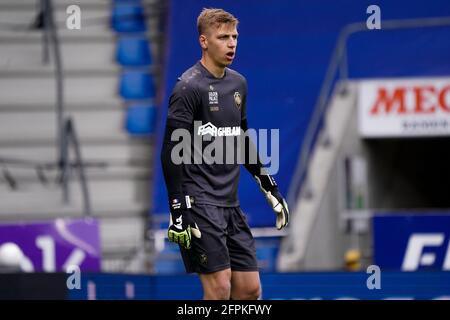 GENK, BELGIEN - 20. MAI: Torwart Jean Butez vom Royal Antwerp FC während des Spiels der Belgium Pro League zwischen KRC Genk und dem Royal Antwerp FC in der Luminus Arena am 20. Mai 2021 in Genk, Belgien (Foto: Jeroen Meuwsen/Orange Picts) Stockfoto