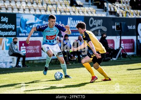 Horsens, Dänemark. Mai 2021. Emil Holm (3) aus Soenderjyske beim 3F Superliga-Spiel zwischen AC Horsens und Soenderjyske in der Casa Arena in Horsens. (Foto: Gonzales Photo/Alamy Live News Stockfoto