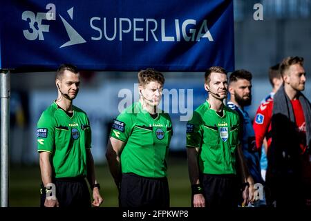 Horsens, Dänemark. Mai 2021. Schiedsrichter Jakob Sundberg beim 3F Superliga-Spiel zwischen AC Horsens und Soenderjyske in der Casa Arena in Horsens. (Foto: Gonzales Photo/Alamy Live News Stockfoto