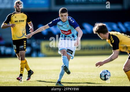 Horsens, Dänemark. Mai 2021. Emil Holm (3) aus Soenderjyske beim 3F Superliga-Spiel zwischen AC Horsens und Soenderjyske in der Casa Arena in Horsens. (Foto: Gonzales Photo/Alamy Live News Stockfoto