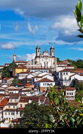 Teilansicht von Ouro Preto, historische Stadt in Brasilien Stockfoto