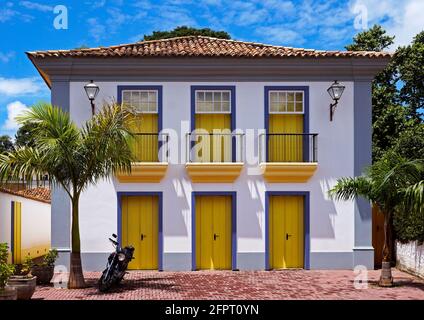 Kolonialhaus in Tiradentes, Minas Gerais, Brasilien Stockfoto