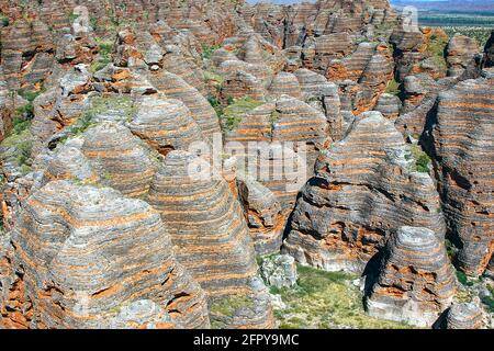 Luftaufnahme von Purnululu, Kimberley, WA, Australien Stockfoto