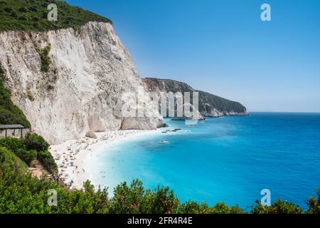 Porto Katsiki Beach auf der ionischen Insel Lefkada, Griechenland Stockfoto