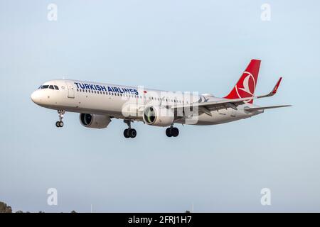 Turkish Airlines Airbus A321-271NX (REG: TC-LSK) NEO-Version des Airbus 321. Stockfoto