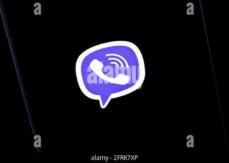 Redaktionelles Foto zum Thema Viber. Illustratives Foto für Nachrichten über Viber - eine plattformübergreifende Software-Anwendung Stockfoto