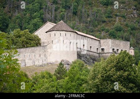 Festung Saint-Martin (Festung Desaix), als historisches Monument gelistet, Colmars-les-Alpes, Alpes-de-Haute-Provence (04), Region Provence-Alpes-Cote d'Azur, Fr. Stockfoto