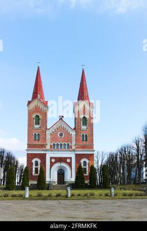 St. Martin's Lutherische Kirche in Riga, der Hauptstadt von Lettland. Es ist eine Pfarrkirche der Evangelisch-Lutherischen Kirche Lettlands. Stockfoto