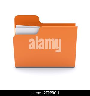 Ordner auf weißem Hintergrund. 3d-Bild Stockfoto