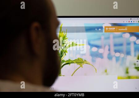 New York, USA - 1. Mai 2021: Nunhems Unternehmenswebsite auf dem Bildschirm, illustrative redaktionelle Darstellung Stockfoto