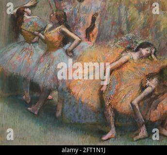 Balletttänzer des französischen Impressionisten Edgar Degas in der National Gallery, London, Großbritannien Stockfoto