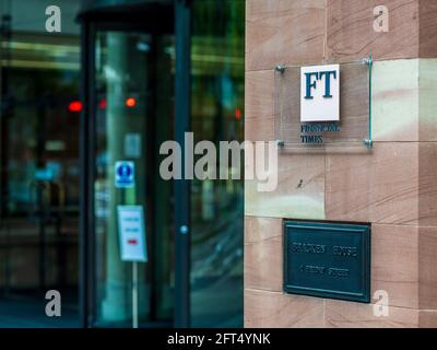 FT London HQ Financial Times Hauptsitz im Bracken House im City of London Financial District. 2019 kehrte die FT in ihre historische Heimat zurück. Stockfoto