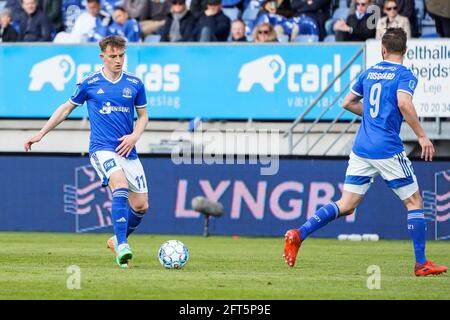 Lyngby, Dänemark. Mai 2021. Magnus Kaastrup (11) von Lyngby Boldklub wurde während des 3F Superliga-Matches zwischen Lyngby Boldklub und Odense Boldklub im Lyngby Stadium gesehen. (Foto: Gonzales Photo/Alamy Live News Stockfoto