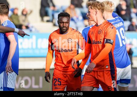 Lyngby, Dänemark. Mai 2021. Moses Opondo (25) von Odense Boldklub beim 3F Superliga-Spiel zwischen Lyngby Boldklub und Odense Boldklub im Lyngby Stadium. (Foto: Gonzales Photo/Alamy Live News Stockfoto