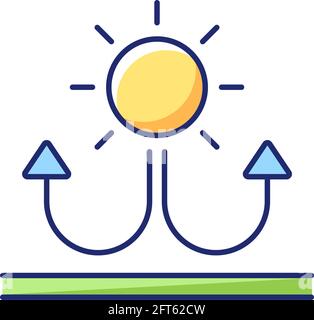Stoff mit reflektierenden Teilen Vektor flache Farbe Symbol Stock Vektor