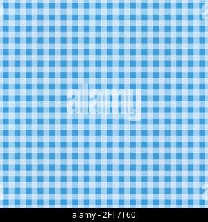 Ein blauer Hintergrund mit quadratischem Gingham-Muster Stock Vektor