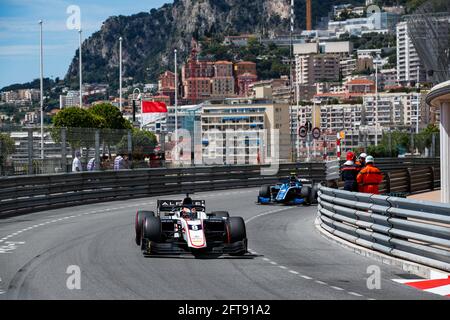 09 Lundgaard Christian (dnk), ART Grand Prix, Dallara F2, Aktion während der FIA Formel 2-Meisterschaft 2021 in Monaco vom 21. Bis 23. Mai - Foto Florent Gooden / DPPI / LiveMedia Stockfoto