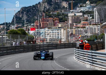 16 Nissany Roy (isr), DAMS, Dallara F2, Aktion während der FIA Formel 2-Meisterschaft 2021 in Monaco vom 21. Bis 23. Mai - Foto Florent Gooden / DPPI / LiveMedia Stockfoto