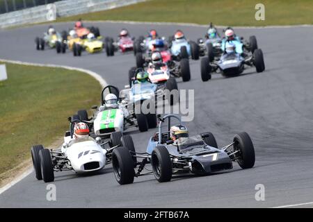 Ein langes Krokodil in Agostini, Cameron Jackson, Winklemann WDF2, Historic Formula Ford, Historic Sports Car Club, HSCC, Jim Russell Trophy Meeting, A Stockfoto