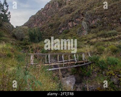 Pisac, Peru - 19. Mai 2016: Ruinen in Pisac im Heiligen Tal Perus, Lateinamerika. Stockfoto